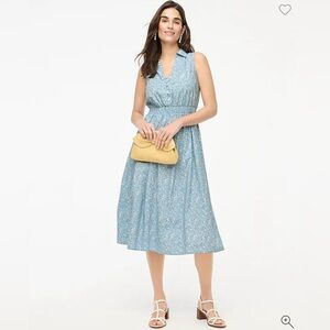 Printed collared‎ midi dress
